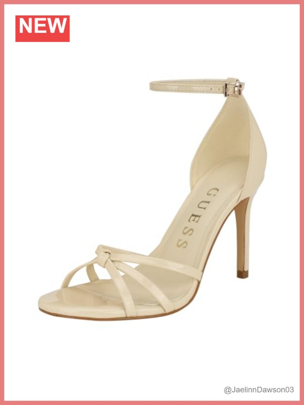 Women's Spring Heeled Sandals Faux Leather Stiletto Ankle Strap Open Toe